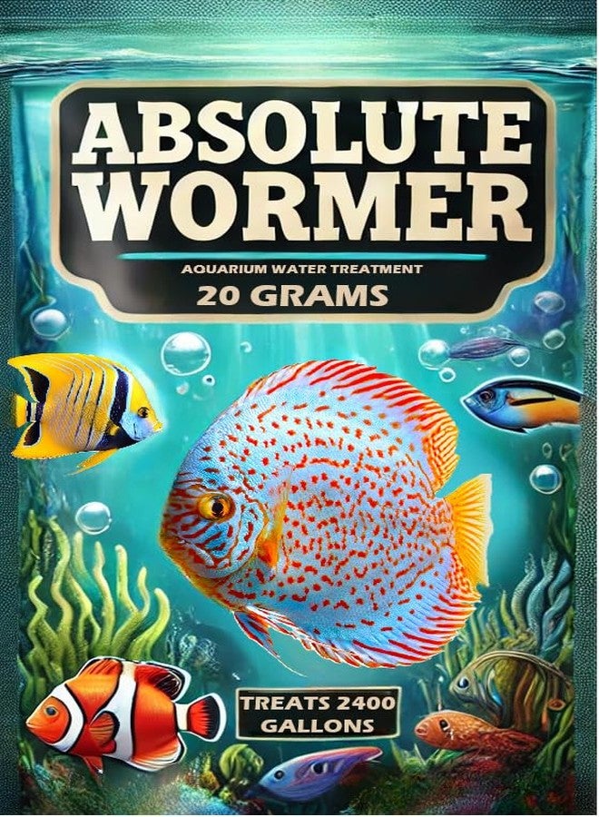Absolute Wormer Plus - Anti-Parasitic Fish Medication - Flubendazole for Fish with parasites and Flukes (20 Grams)